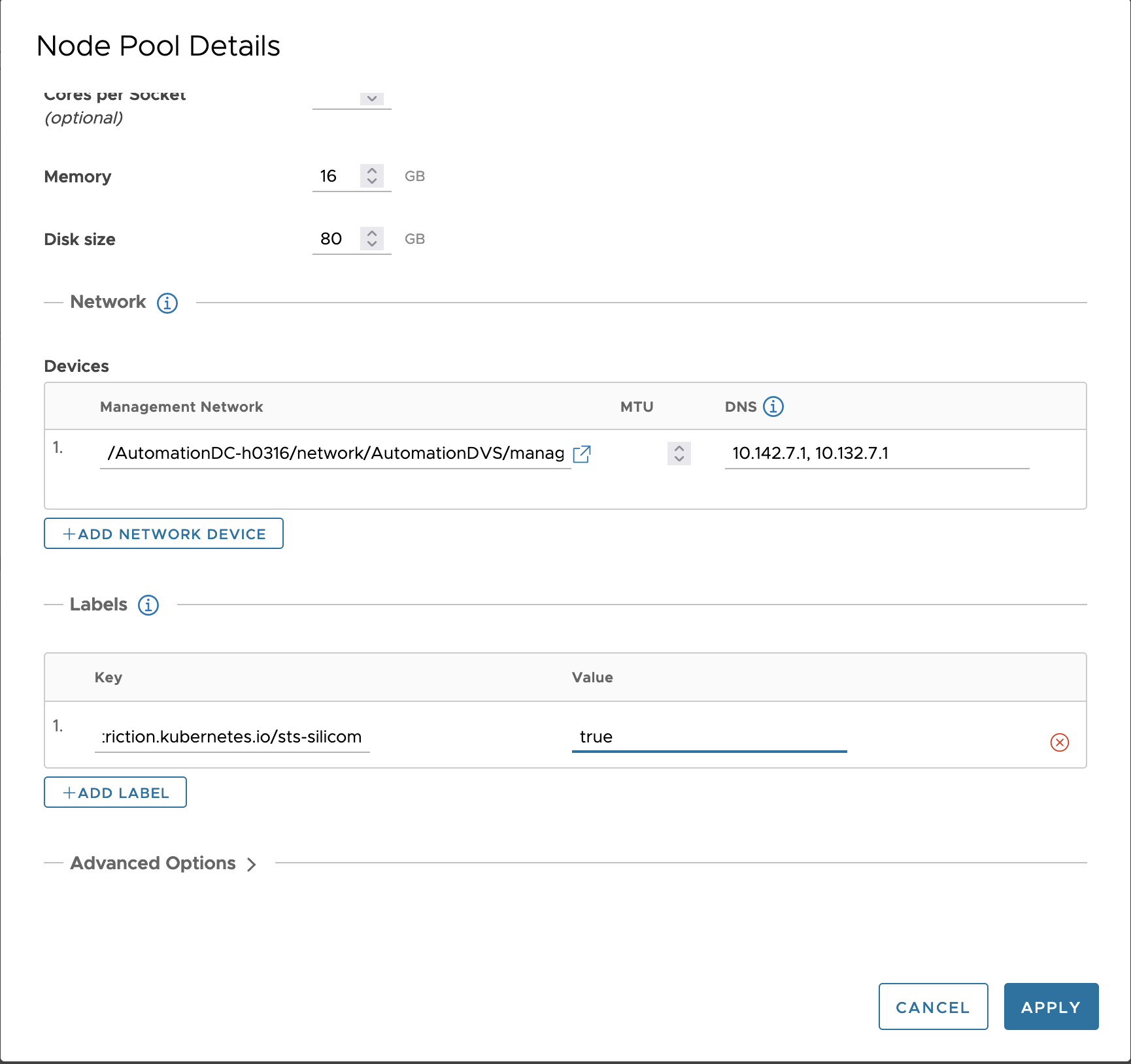 Node Pool Details