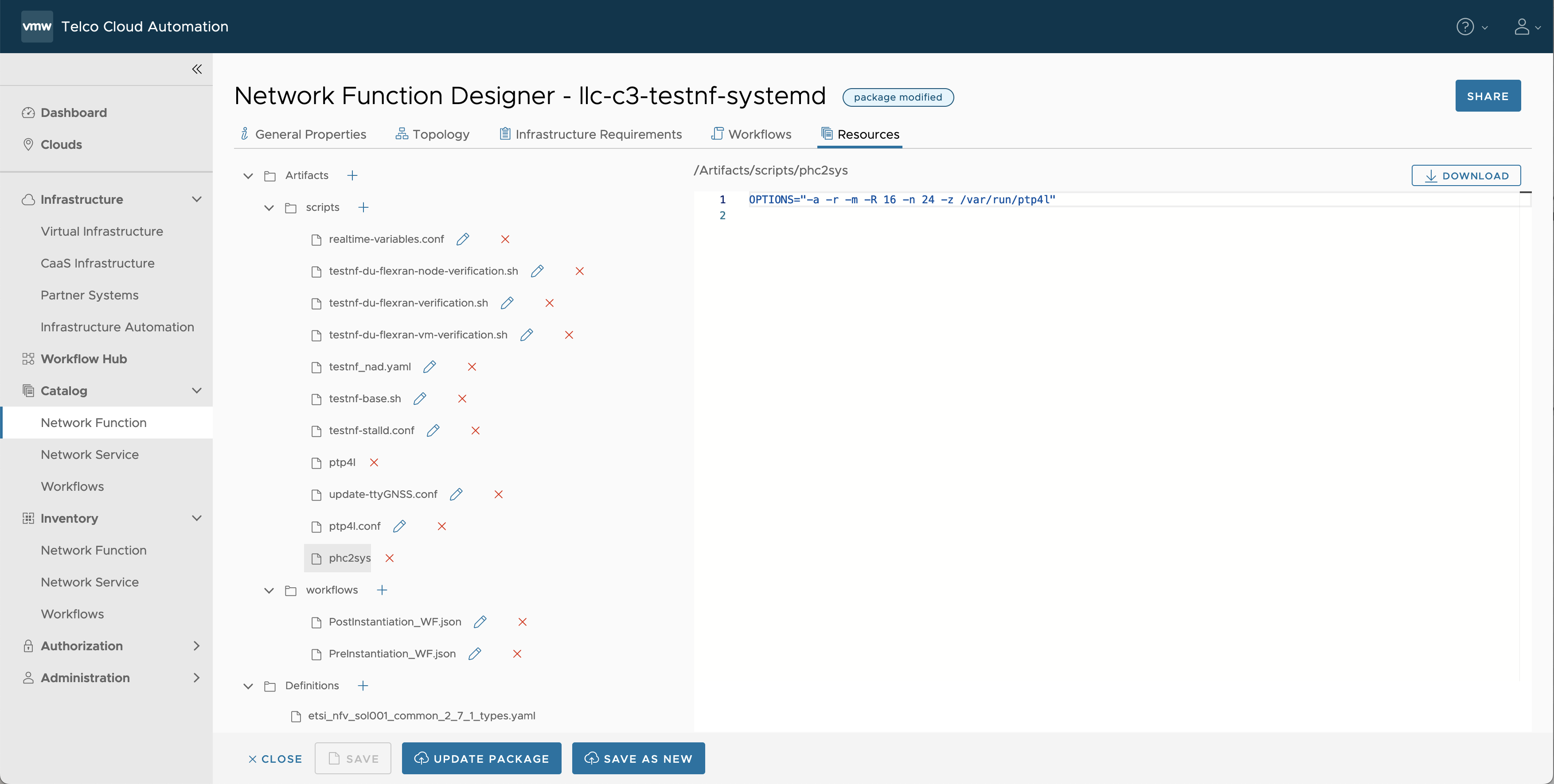 phc2sys configuration file