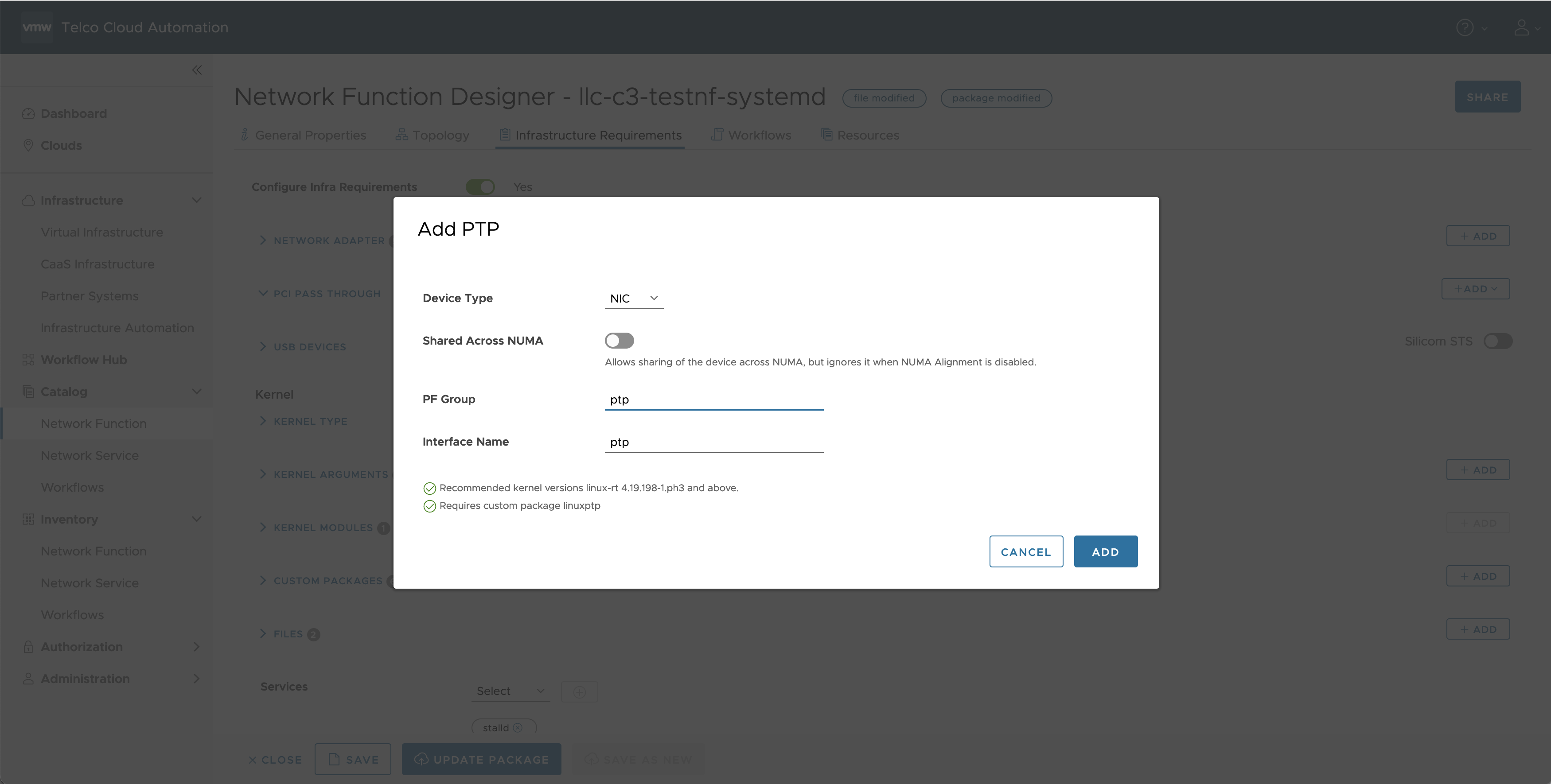 PTP device details