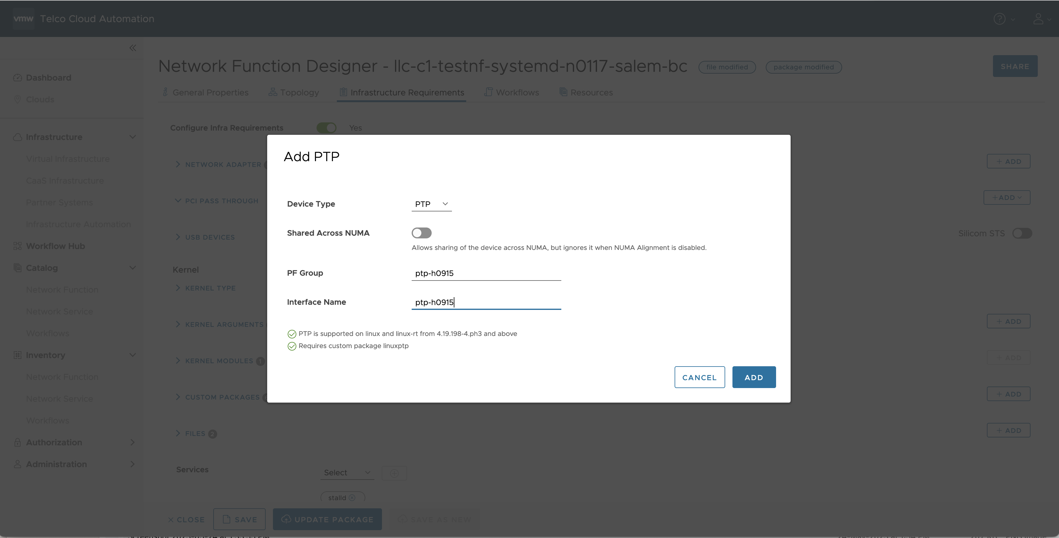 PTP device details