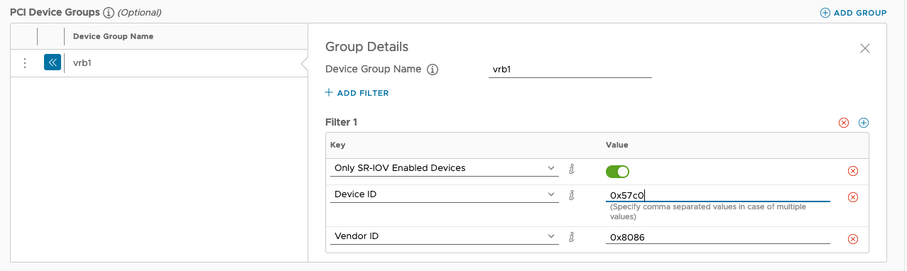 Add a PCI Device Group for vRAN Boost Accelerator Devices