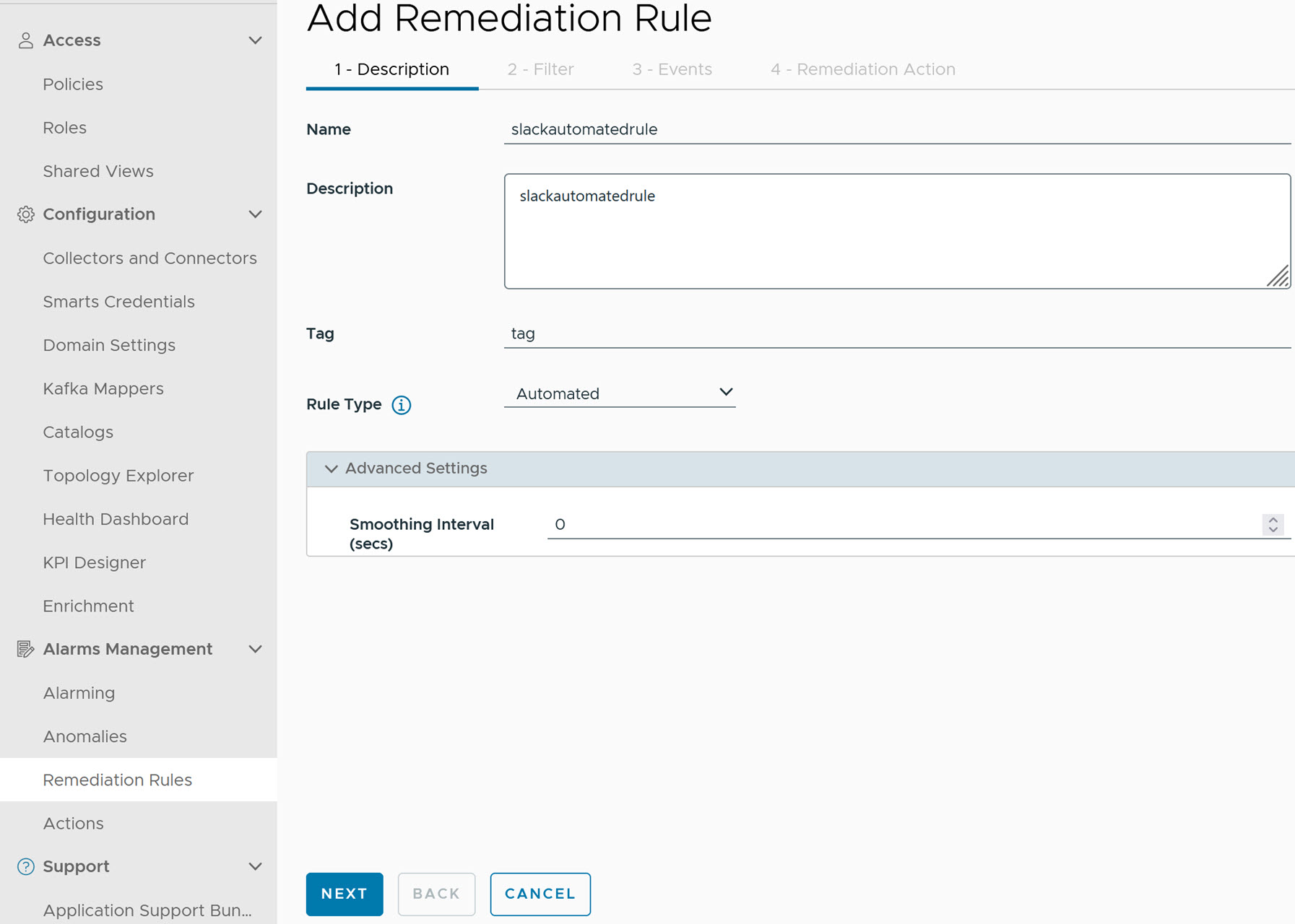 Remediation Automated Rule