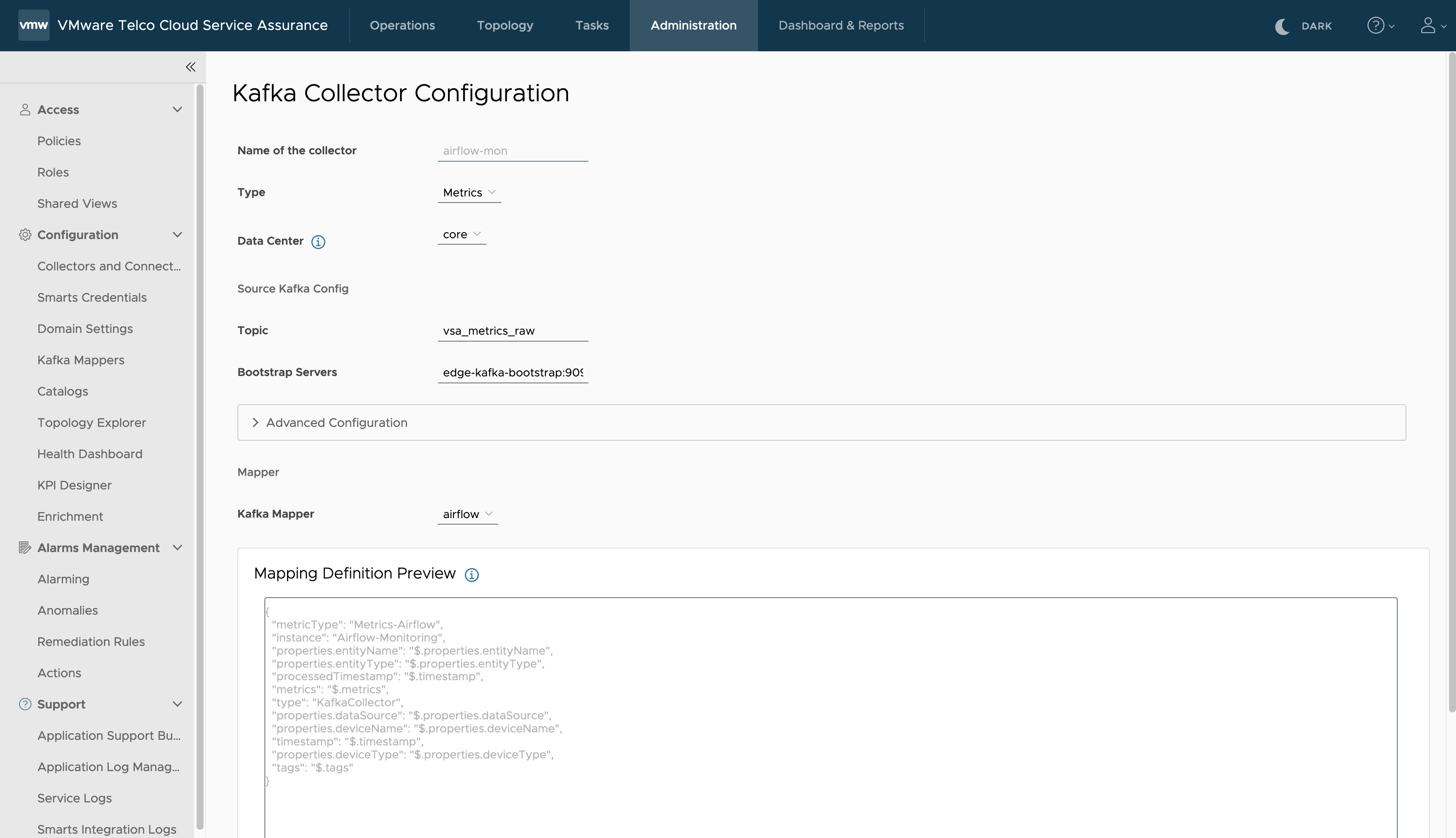 Kafka Collector for External Airflow Service