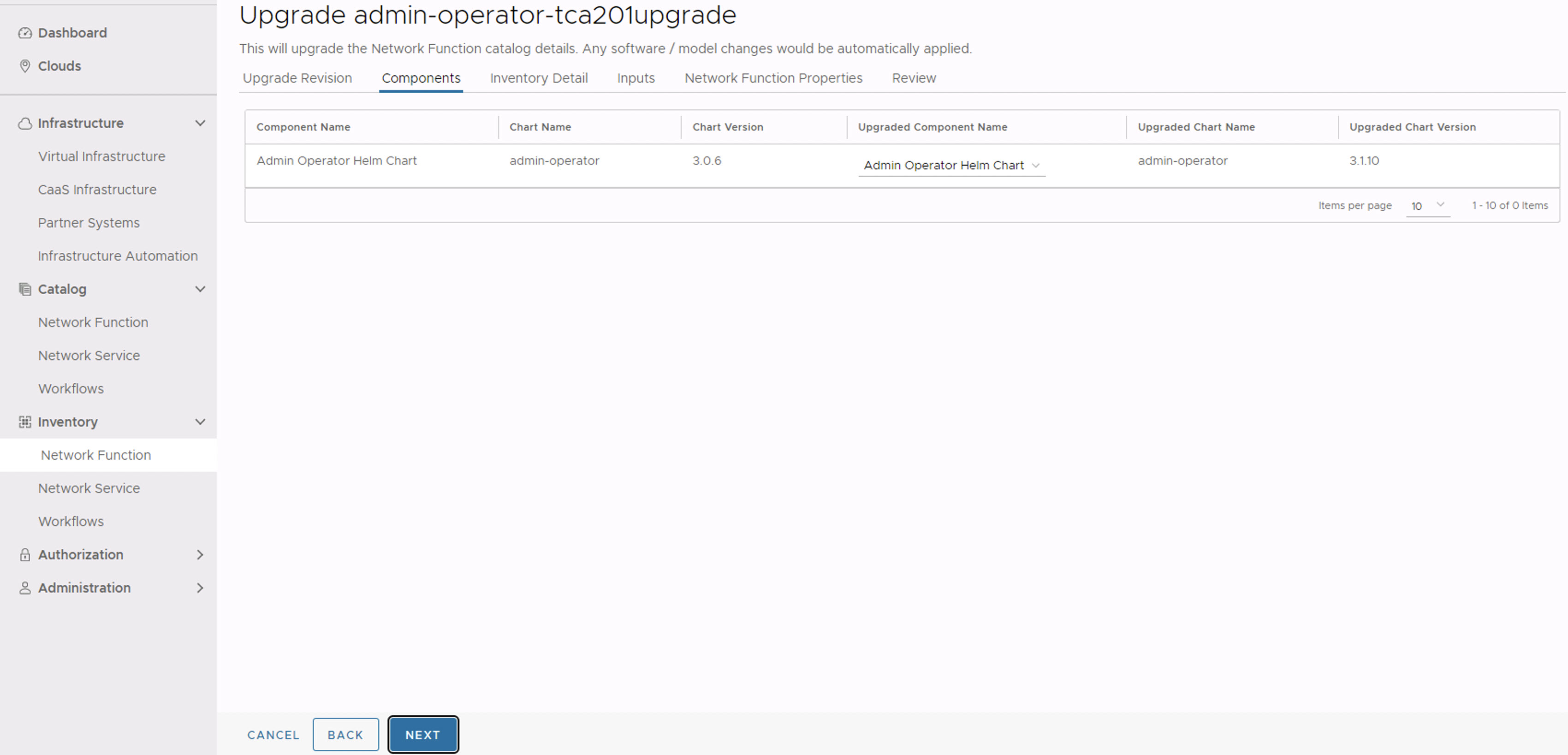 Admin Operator Components