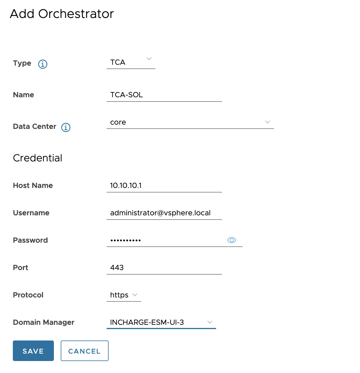 TCA Orchestrator NFV-SOL