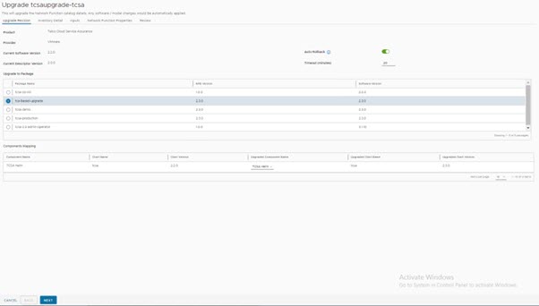 TCSA Upgrade Revision