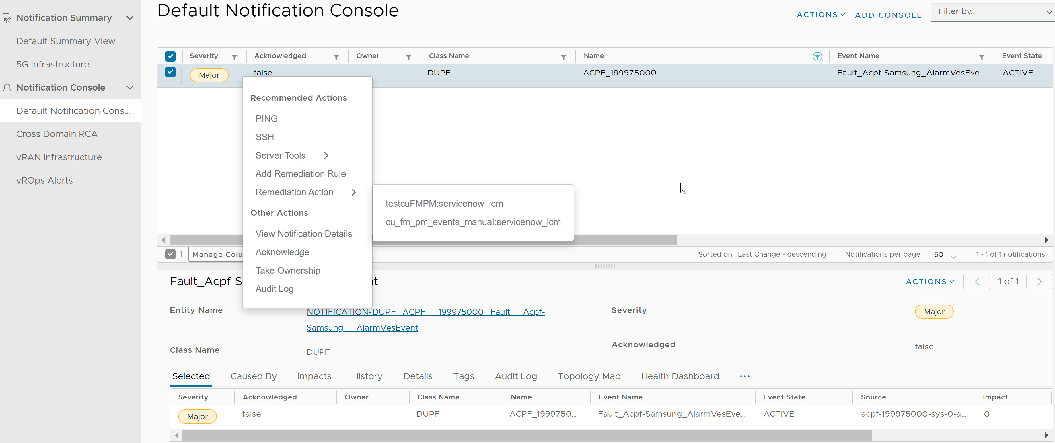 vRAN_FM_PM_RemediationAction