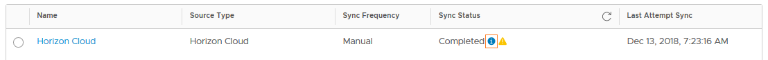 sync info