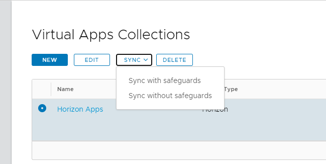 Sync menu displays Sync with safeguards and Sync without safeguards options.