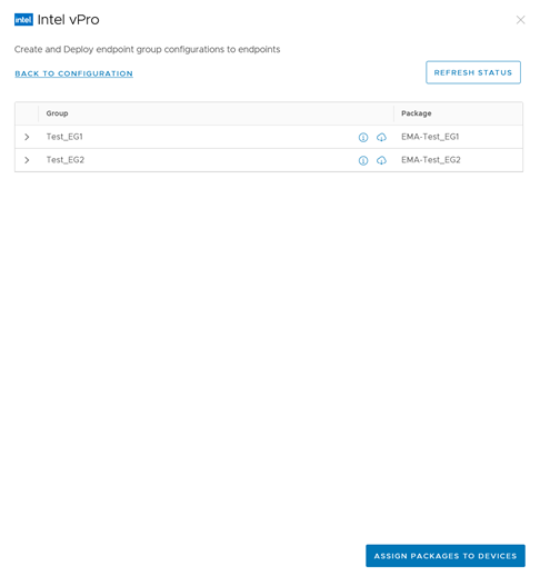 Auto End point group information with corresponding agent package