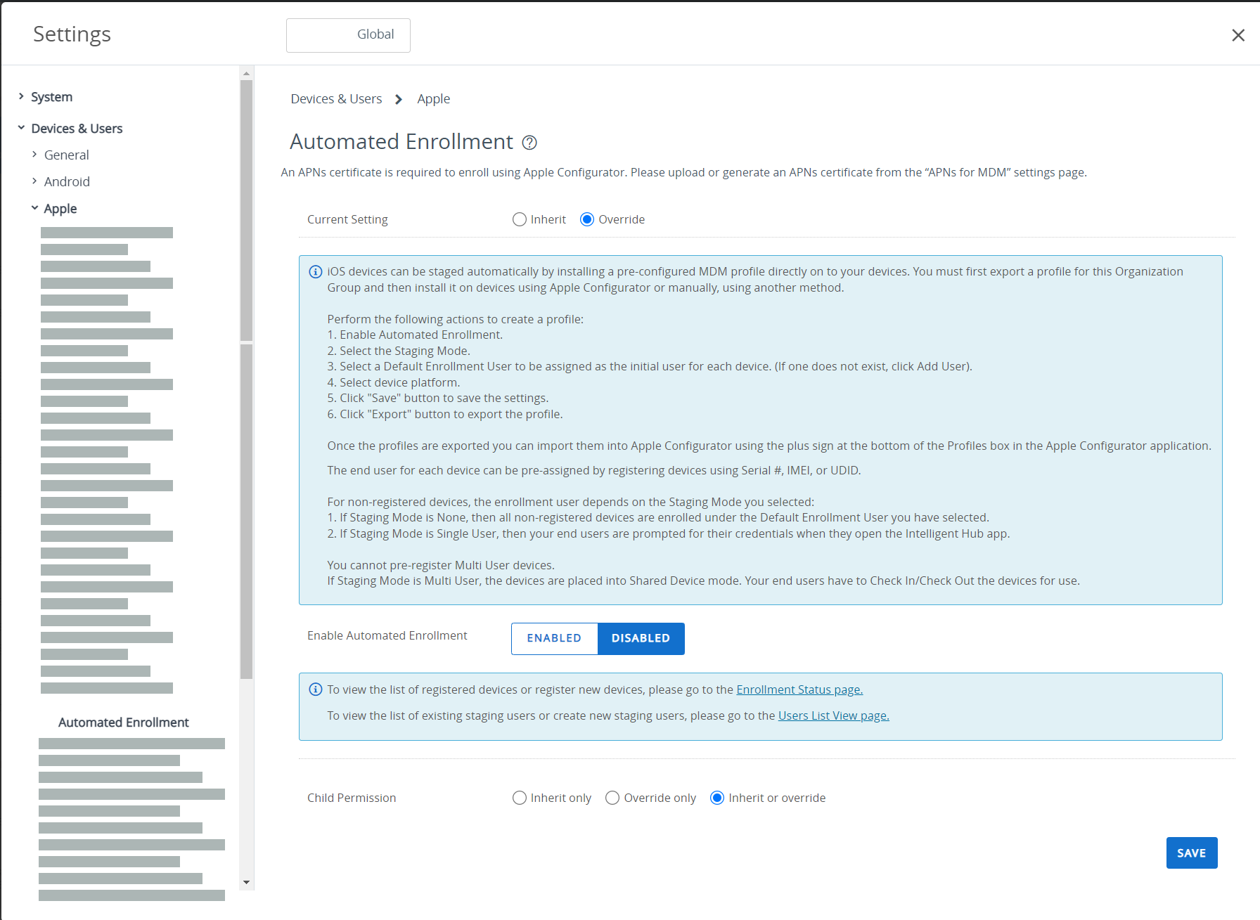 Automated and Manual Enrollment for Apple Configurator