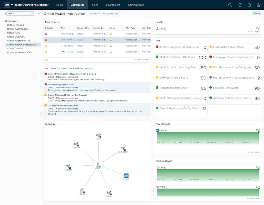 Oracle Health Investigation Dashboard