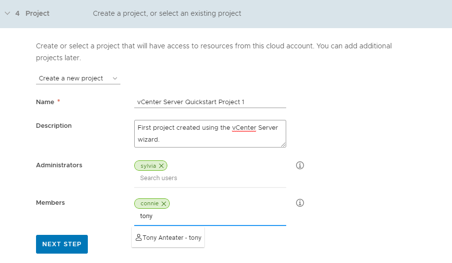 Project configuration options