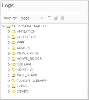 A screenshot showing the folder sctructure where logs can be found.