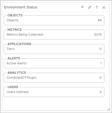 Environment Status widget