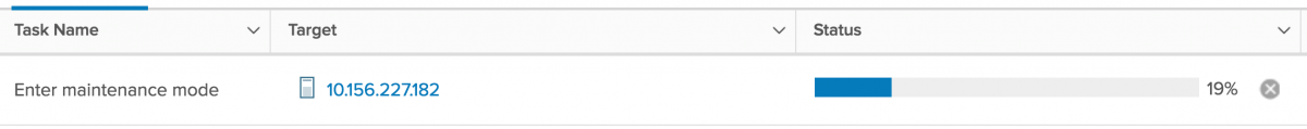 Task - enter host into maintenance mode