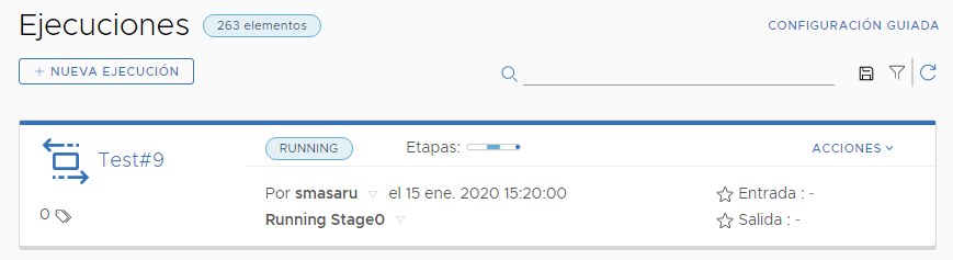 Después de que la canalización comience a ejecutarse, podrá observar el estado de esta mientras se ejecuta.