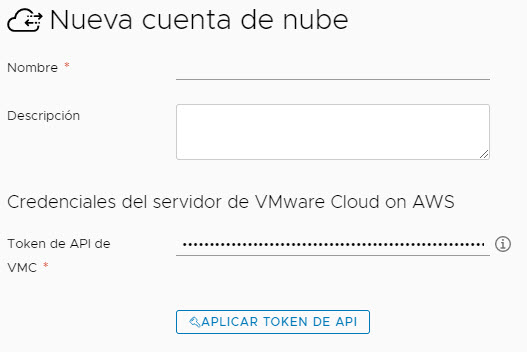 Pegado del token de API copiado y clic en Aplicar token de API.