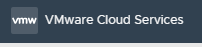 Captura de pantalla que muestra el nombre VMware Cloud Services tal y como aparece en el banner del portal.