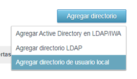 opción agregar directorio local