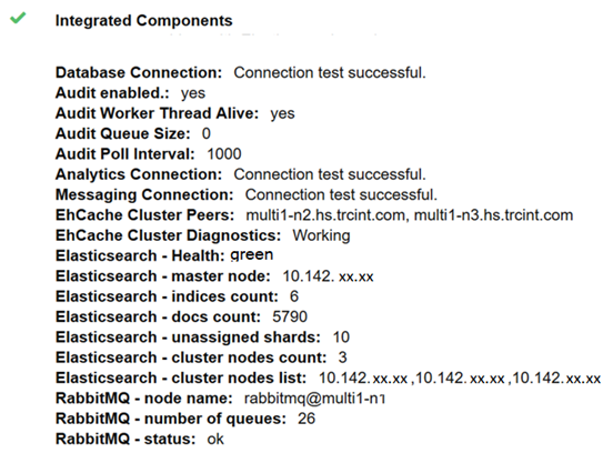 Sección de componentes integrados