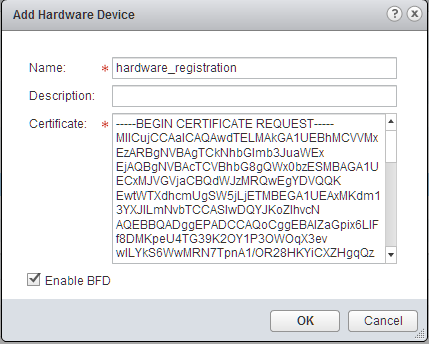 Registrar el certificado de la puerta de enlace de hardware en el dispositivo de hardware.