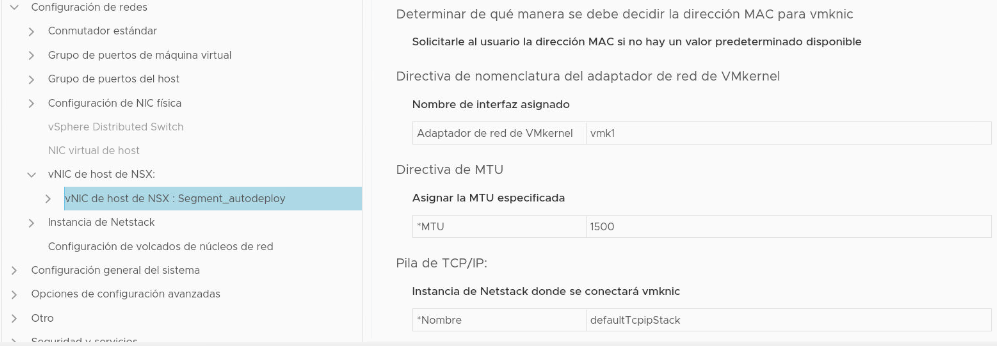 Verifique la configuración de NSX.