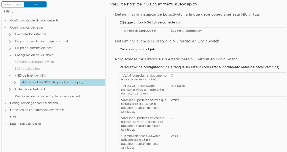 Verifique la configuración de NSX.