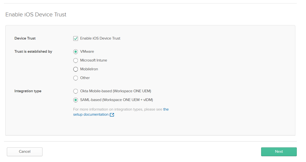 Configuración de la confianza del dispositivo iOS