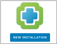 La imagen muestra el botón de nueva instalación y su representación gráfica en la interfaz de usuario.