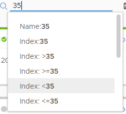 Index de recherche avec opérateur