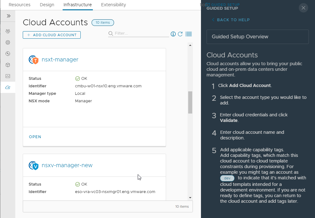 Configurer le compte de cloud.