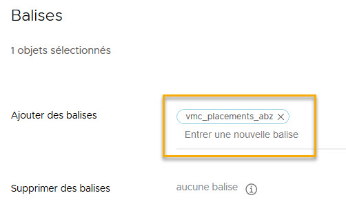 Ajouter une balise nommée vmc_placements_abz à la ressource de calcul.