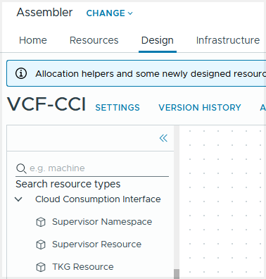 Localisation des éléments CCI dans votre modèle de cloud