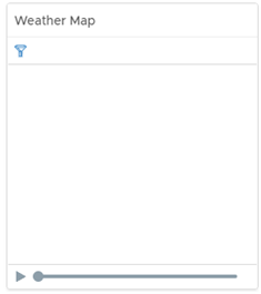 Capture d'écran du widget Carte météorologique offrant une représentation graphique de l'évolution des valeurs dans le temps d'une seule mesure pour plusieurs ressources.