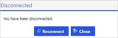 Capture d'écran du message de déconnexion du bastion dans lequel vous cliquez sur Fermer pour fermer la connexion jusqu'à ce que la machine soit opérationnelle.