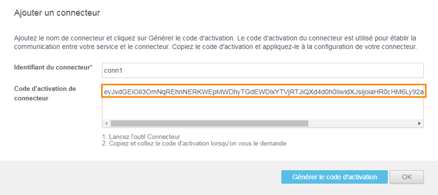 obtenir le code d'activation