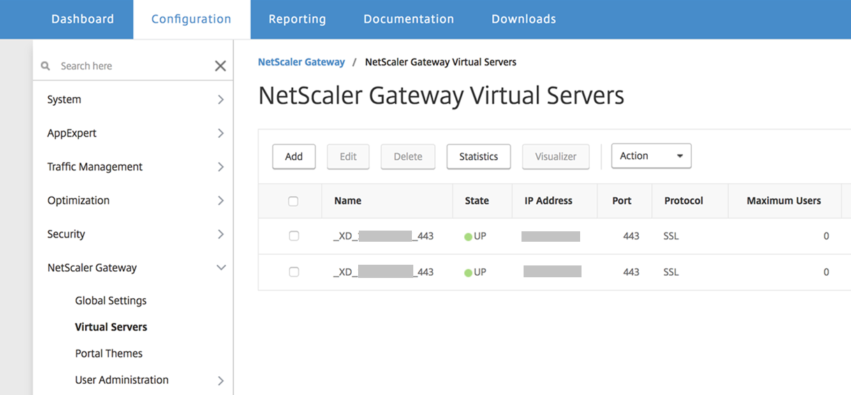 Configuration de Netscaler Gateway