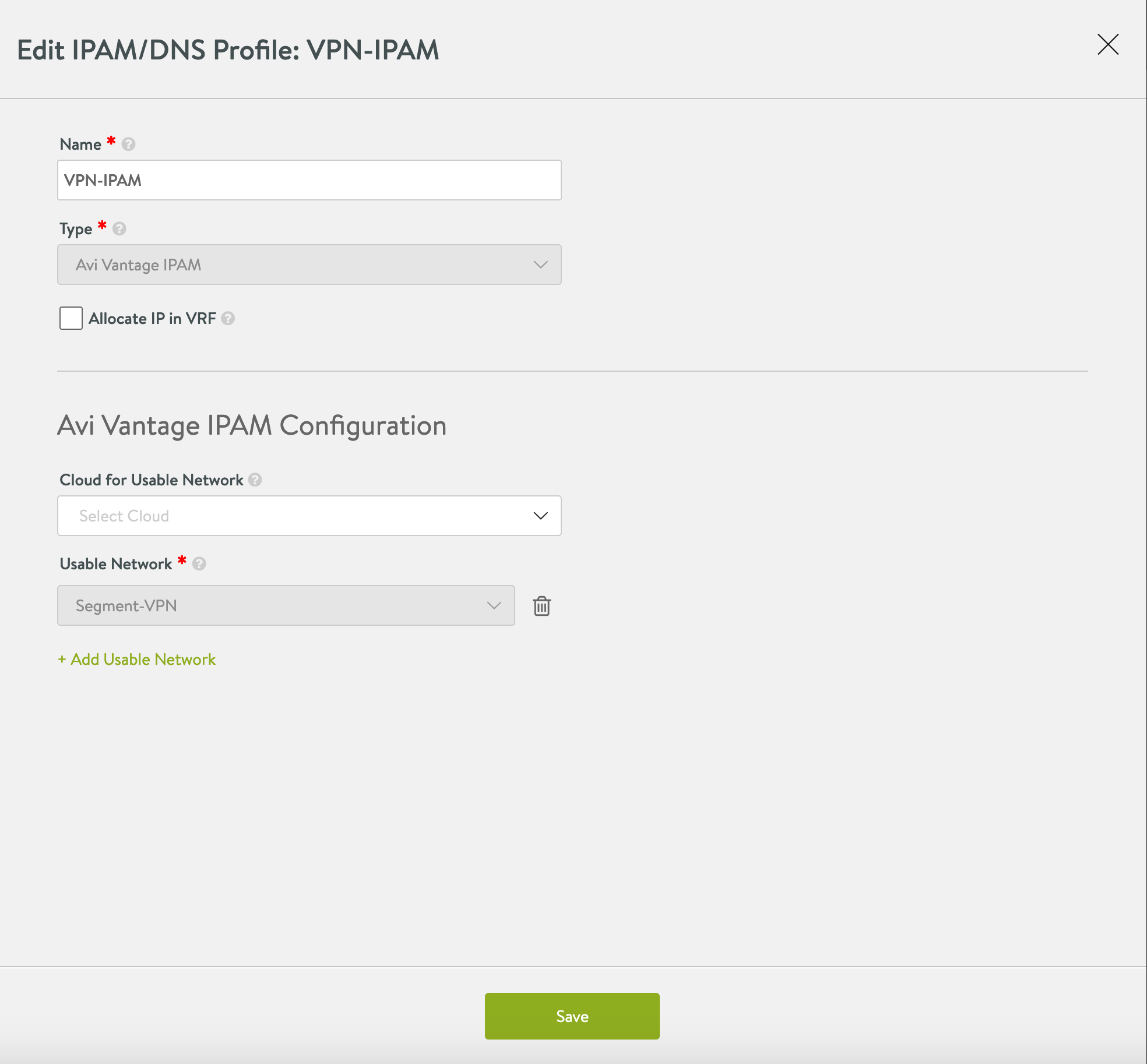 Configurer les profils IPAM et DNS