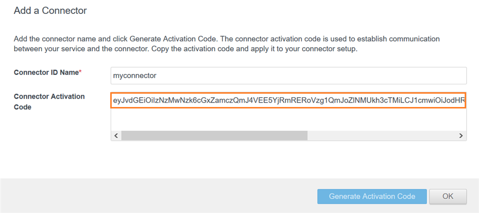 Générer le code d'activation