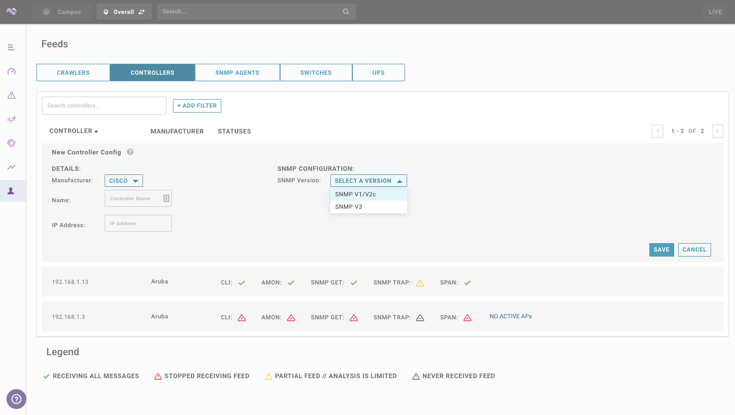 VMware Edge Network Intelligence - Aggiunta di un controller Cisco