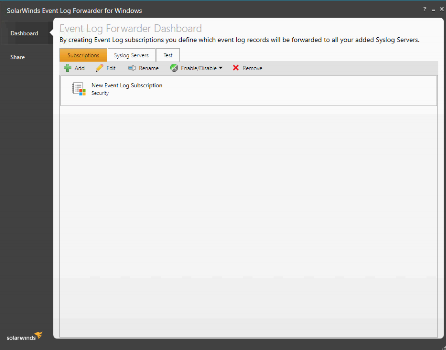 Integrazione di Microsoft RADIUS - Dashboard SolarWinds