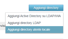 Opzione Aggiungi directory utente locale