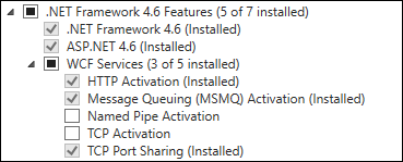 Screenshot di .NET Framework 4.6