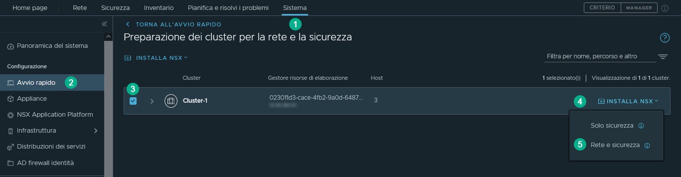 Installazione di Avvio rapido per rete e sicurezza (basate su VLAN)