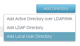 Opzione Aggiungi directory utente locale