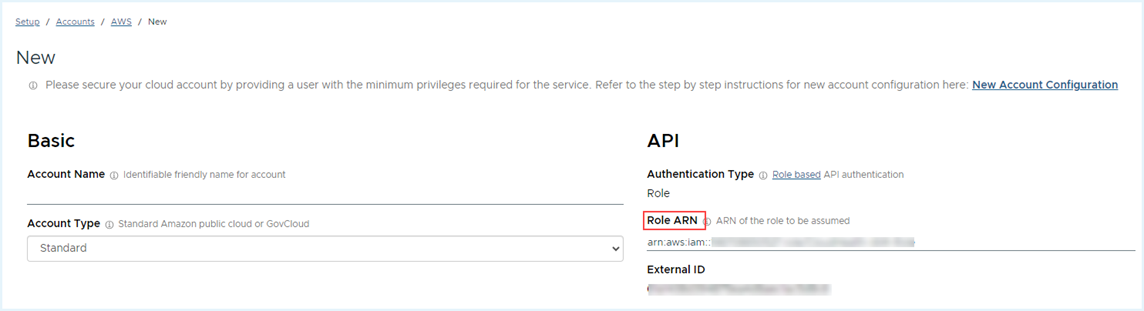 CloudHealth のロール ARN