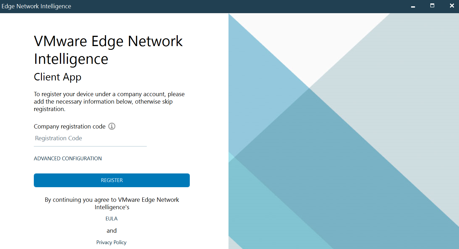 VMware Edge Network Intelligence - クライアント アプリケーションのインストール