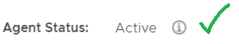 [エージェントのステータス] が [アクティブ] の例