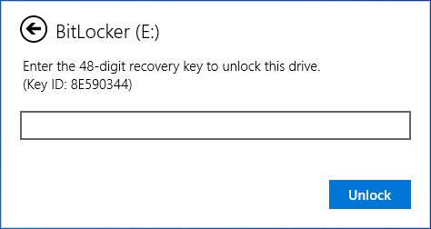 フィルタリング用の BitLocker To Go キー ID